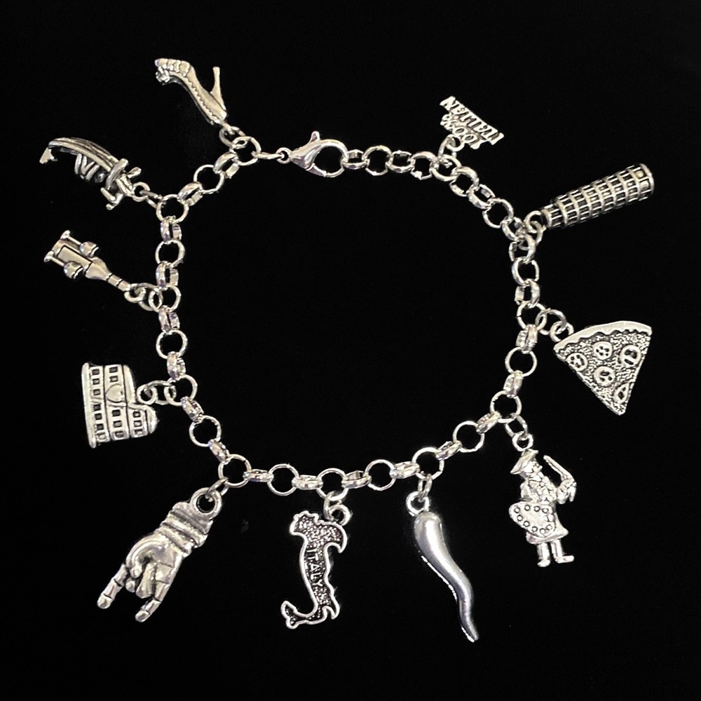 Italy Charm Bracelet Italian Themed Charms